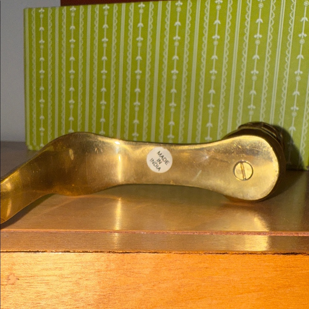 Brass Vintage Snowman Stocking Holder - Picture 6 of 11